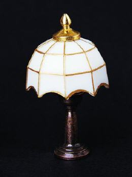 1:12 Puppenhaus Miniatur Beveled Shade Tischlampe 12V Stecker Lampe -   Schweiz